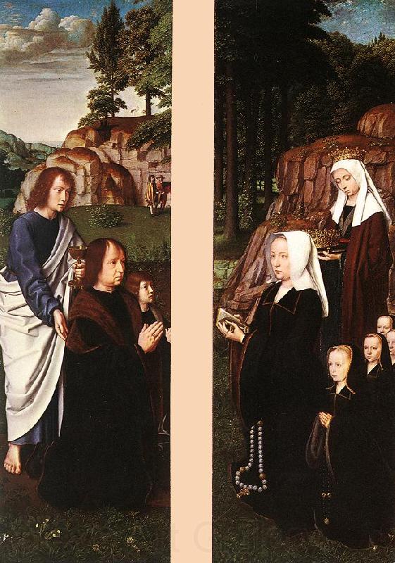 DAVID, Gerard Triptych of Jean Des Trompes (side panels) dfg Norge oil painting art